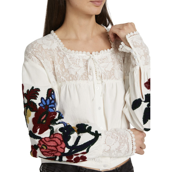 Free People Meadows Embroidered Top - Picture 6 of 8
